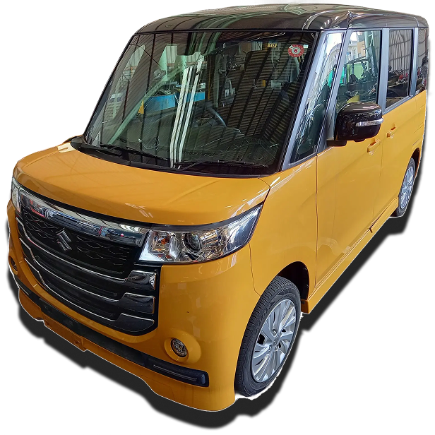 オレンジの軽自動車